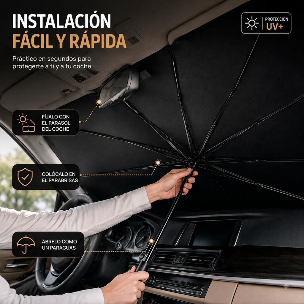 Parasol plegable para parabrisas de coche, protección UV, aislamiento térmico, cubierta para ventana delantera, protector de interiores, accesorios de verano.