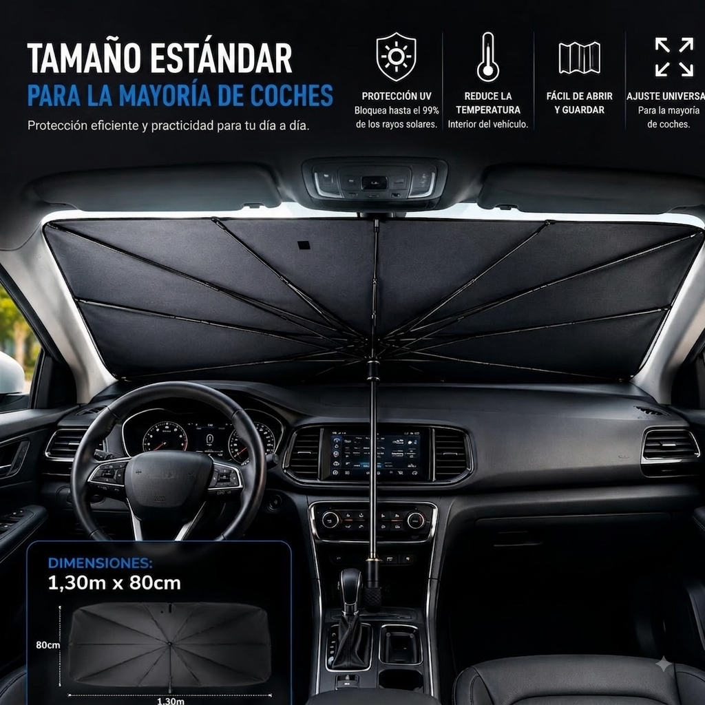 Parasol plegable para parabrisas de coche, protección UV, aislamiento térmico, cubierta para ventana delantera, protector de interiores, accesorios de verano.